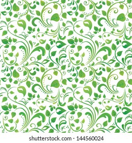 Green floral pattern