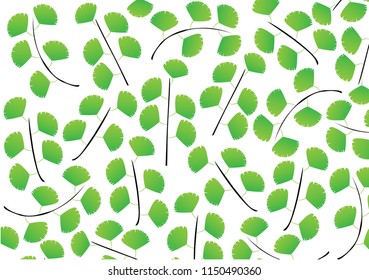Green floral pattern background design.
