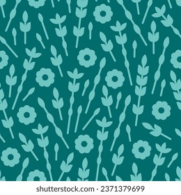 Green floral pattern. Can be printed on any material: package, merch, fabric, home.