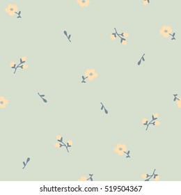 green floral pattern vector.  Small  floral