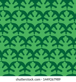 Green floral pattern vector tropical background, banners, Placards, Posters, Flyers. Trendy Ornament for fabric, wallpaper, packaging, wrapping, decorative print, and wall.