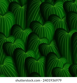 Green floral and plant seamless pattern background. Vector illustration graphic.