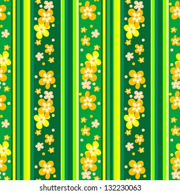 Green floral seamless pattern