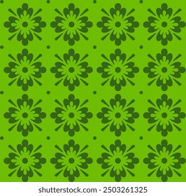 Green floral seamless pattern. Abstract pattern for backgrounds and covers