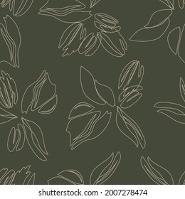 Fondo de patrón sin costuras de Green Floral para textiles de moda, gráficos, antecedentes y artesanías