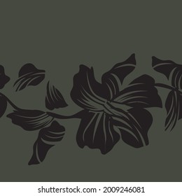 Fondo de patrón sin costuras de Green Floral para textiles de moda, gráficos, antecedentes y artesanías