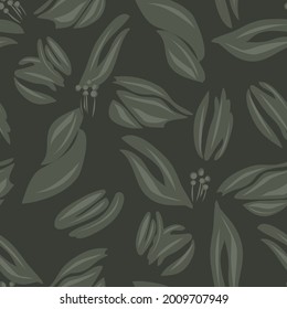 Grüner, nahtloser, floraler Musterhintergrund für Modetextilien, Grafiken, Hintergründe und Handwerk