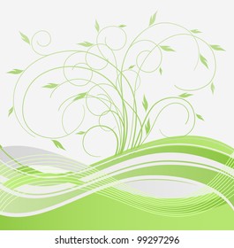 green floral spring background