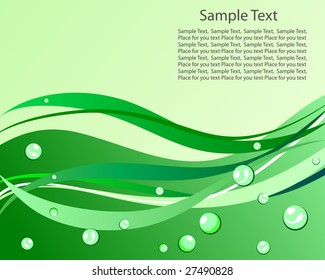 Green floral vector background for design use