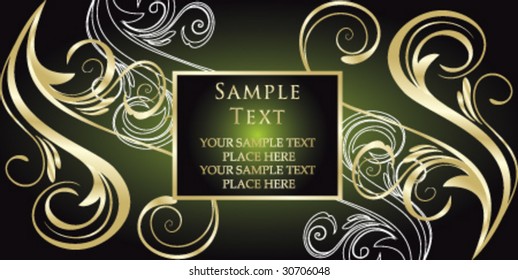 green floral vector banner