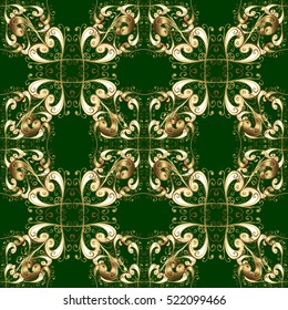 Green floral vector ornament background