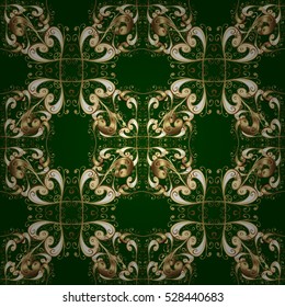 Green floral vector ornament background
