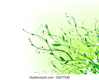 green floral vitality decoration with copyspace for your text