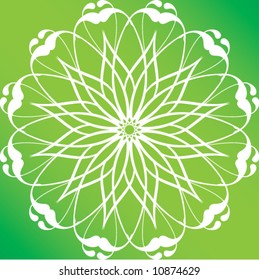 green flourish ring abstract background
