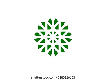 Green Flower Abstract Logo design