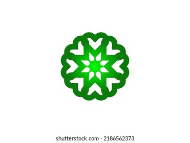 Green Flower Abstract Logo design