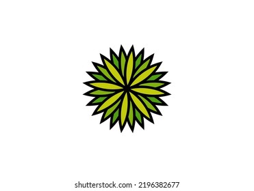 Diseño del logotipo de Green Flower Resumen
