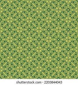 green flower and art illustration pattern background, seamless pattern background, fabric oranment graphic 