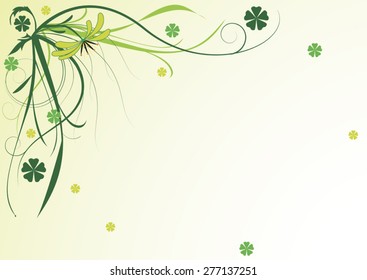 Green flower background