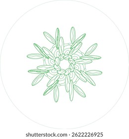 Fondo de flor verde eps 10