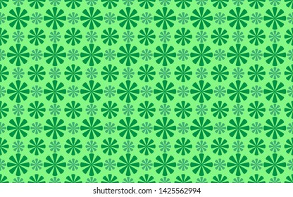 Green flower background with symmetry pattern