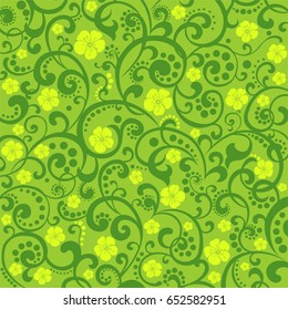 Green flower background. Vector illustration