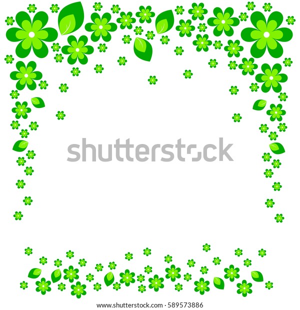 Green Flower Background Vector Illustration On Stock Vector Royalty Free 589573886 Shutterstock 2612