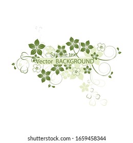 Green flower background for your text
