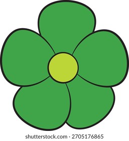 Vector de arte de Clip de flores verdes