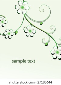 Green flower design