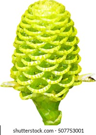 green flower design