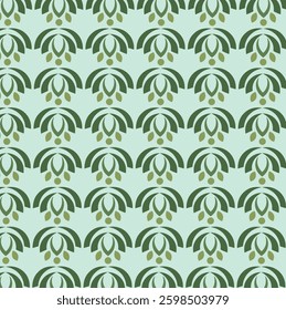 green flower Fabric pattern eps