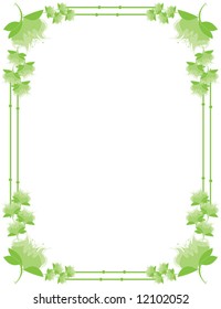 Green flower frame