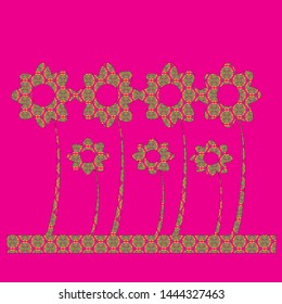Green Flower Garden Vector Design