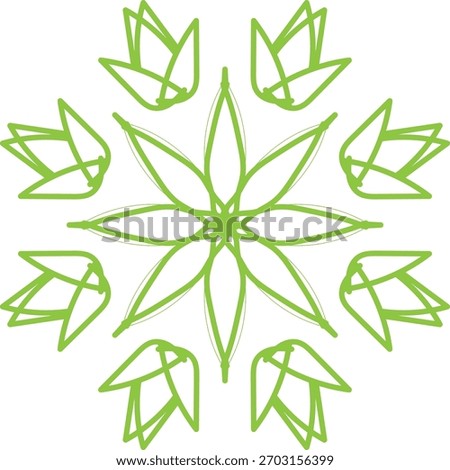 a green flower icon design