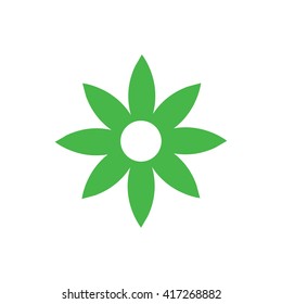 Green flower icon vector illustration