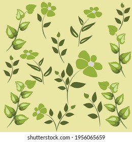green flower leaf for background