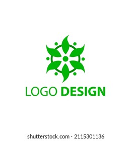 Logo-Design für grüne Blumen. Logos für Unternehmen.