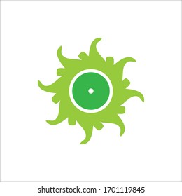 Vector de diseño del logotipo de flor verde