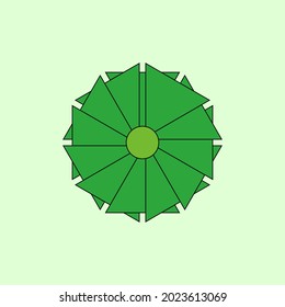 Green flower on light background