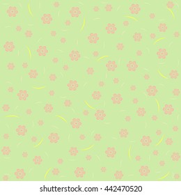 Green flower pattern. 