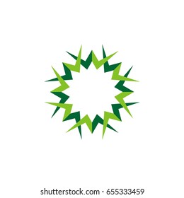 Green flower star logo template Illustration Design. Vector EPS 10.