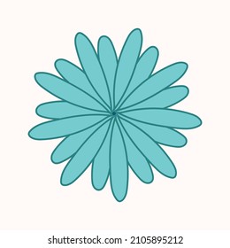Green flower for use in website design. Vector isolated image for use as a clipart