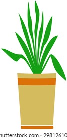 green flower in a vase
