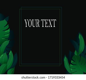 Green flower for your text