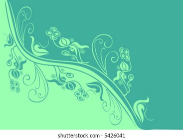 green flowers background