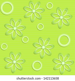 green flowers on green background