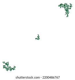 Green flowers on a white background