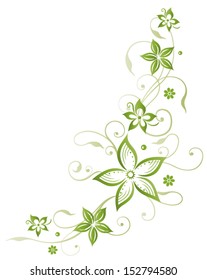 Green flowers, spring