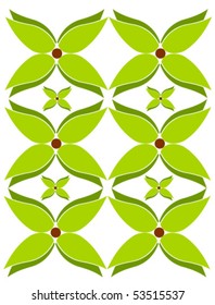 Green flowers - vector ornaments background
